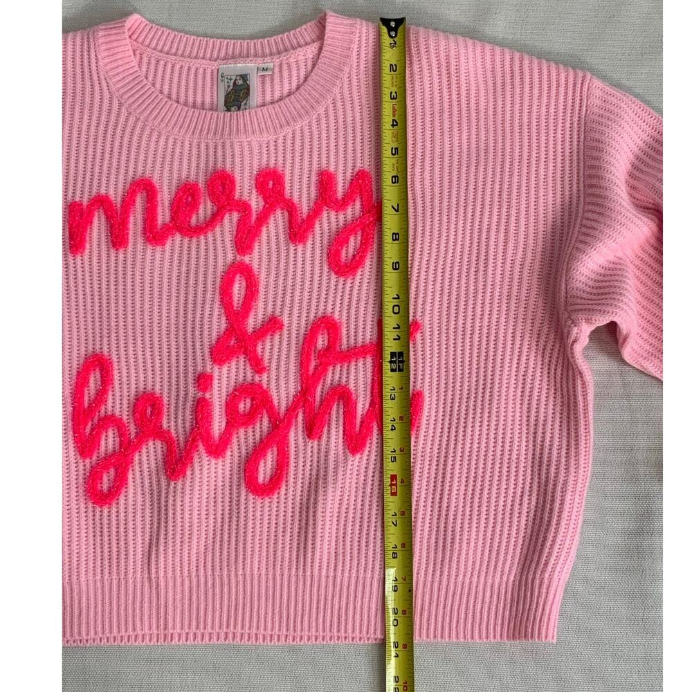 Queen of Sparkles Merry & Bright Ribbed Sweater size medium - Picture 5 of 6
